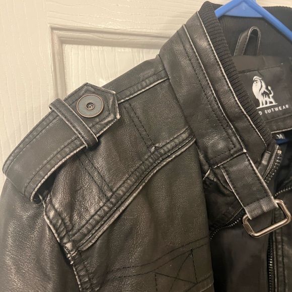 David Outwear Weathered Leather Jacket - Picture 8 of 9